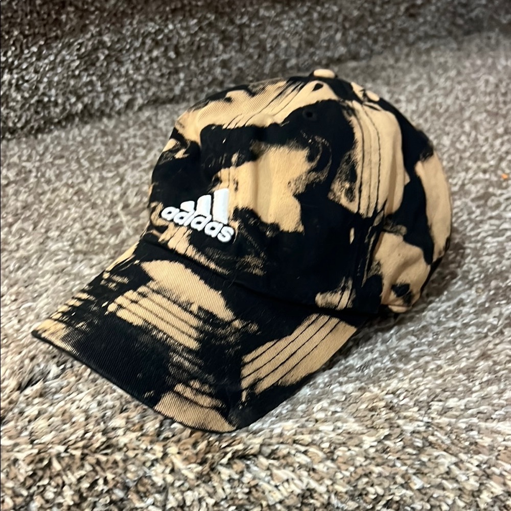 Adidas Black and Tan Tie-Dye Hat